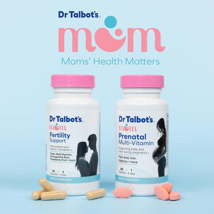 Dr. Talbot's Mom Fertility Support Multivitamins - Aids Ovulation and Prepares the Body for Conception - 60 Capsules
