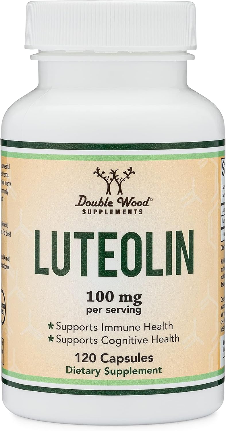 Double Wood Luteolin Supplement – 100mg per Serving, 120 Capsules, Gluten-free - görsel 5