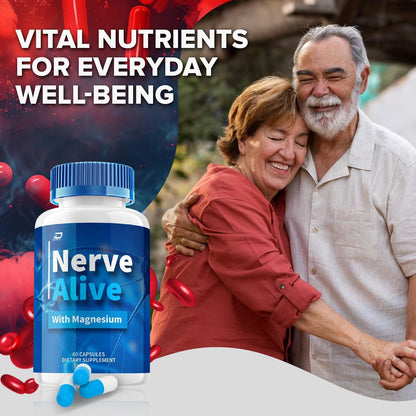 Nerve Alive Capsules – NerveAlive Advanced Supplement, All Natural Formula to Maintain Healthy Levels, Maximum Strength (5 Pack – 300 Capsules)