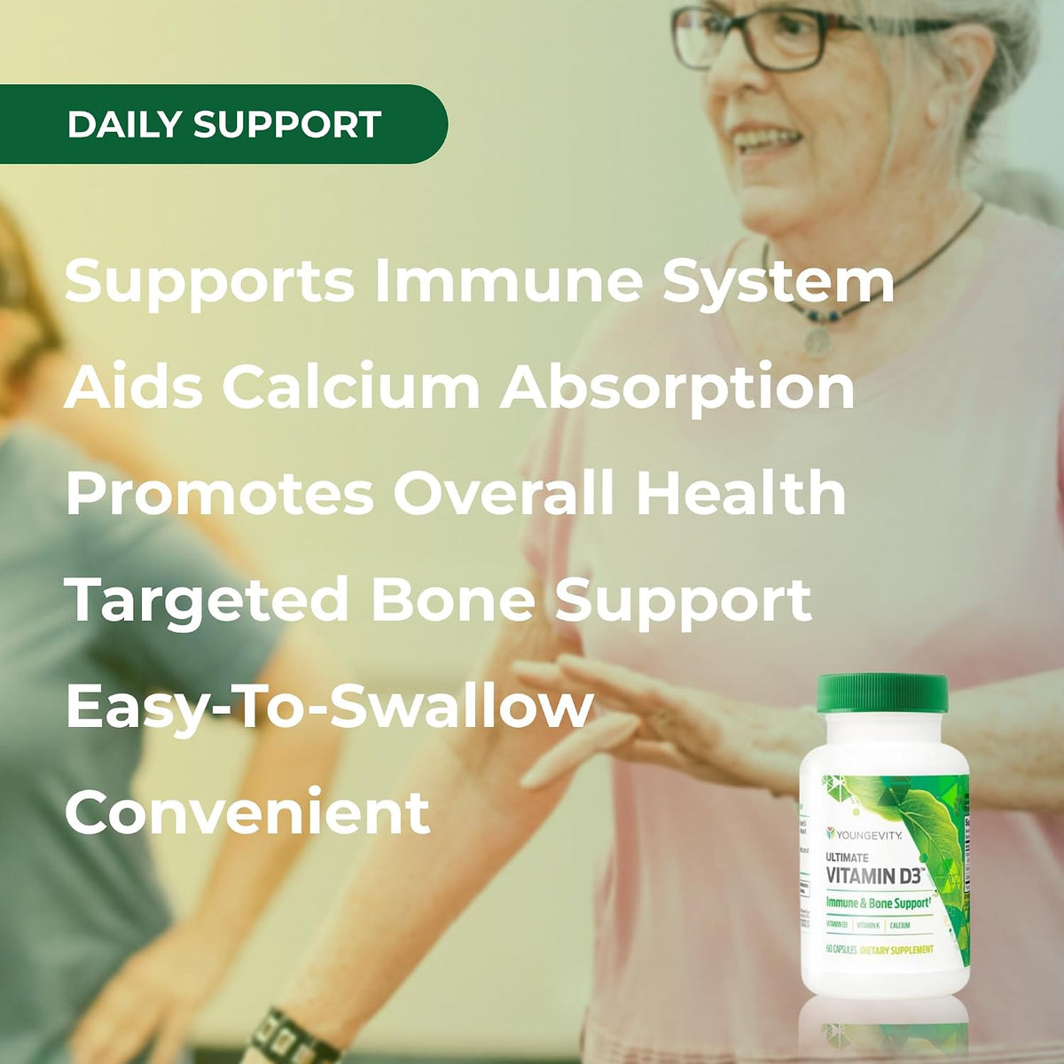 Youngevity Ultimate Vitamin D3 5000 IU with K2 – 60 Capsules - görsel 4