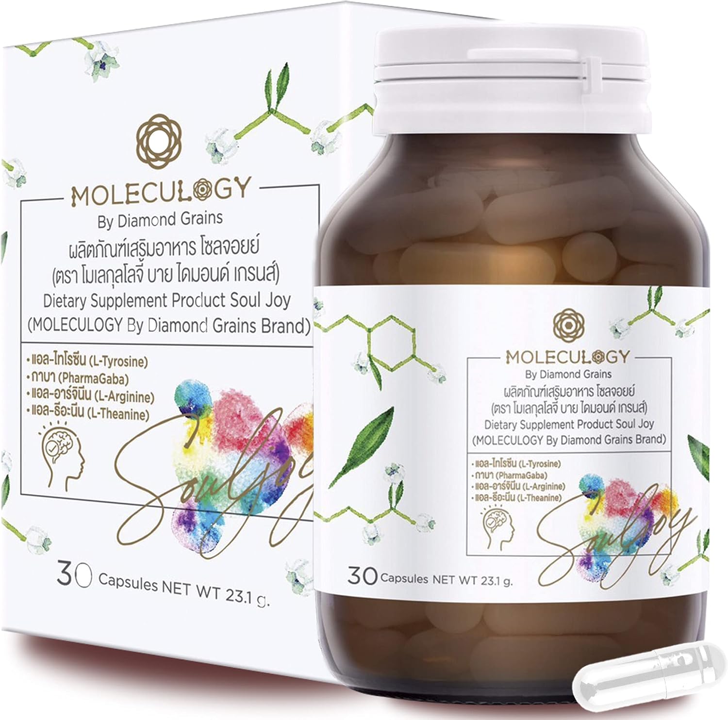 Soul Joy & Brain Booster – Cognitive Support Formula with L-Tyrosine and GABA (30 Capsules) - görsel 1