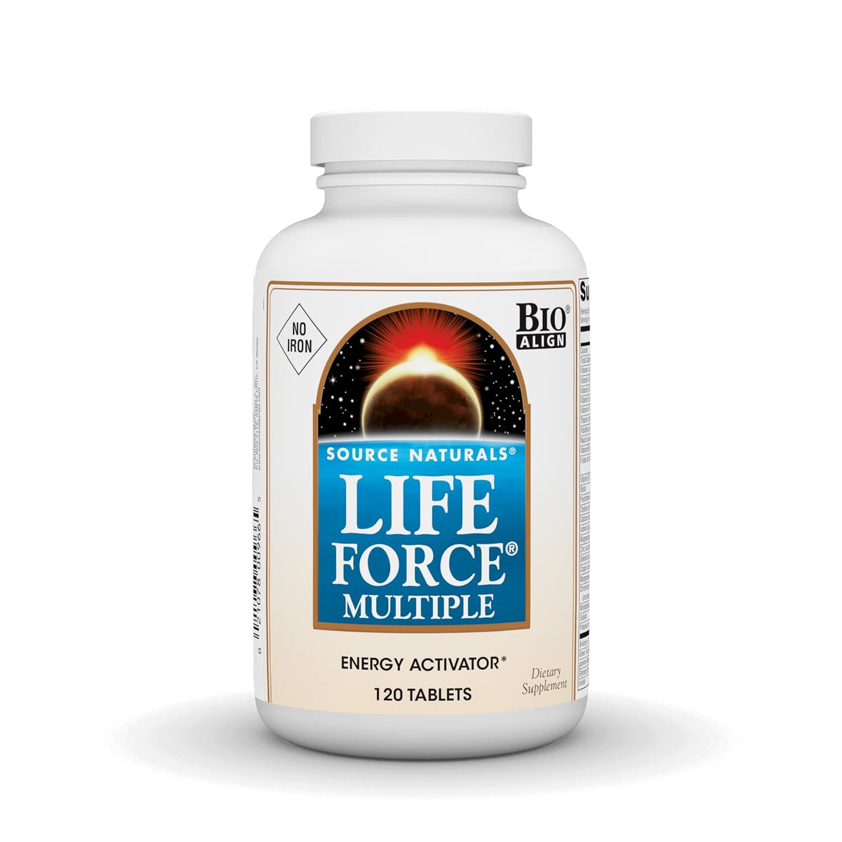 Source Naturals Life Force Multiple Iron Free Daily Multivitamin - High Strength Essential Vitamins, Minerals and Antioxidants - 120 Tablets - görsel 1