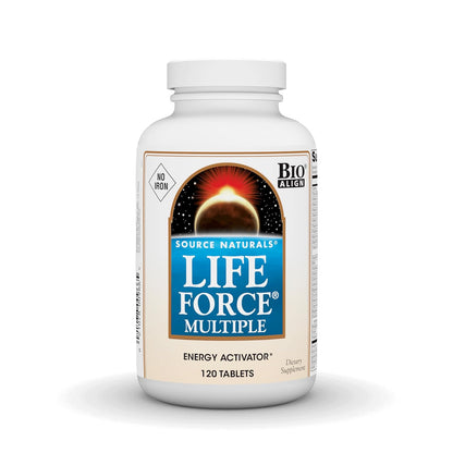 Source Naturals Life Force Multiple Iron Free Daily Multivitamin - High Strength Essential Vitamins, Minerals and Antioxidants - 120 Tablets
