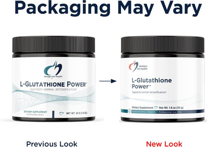 Designs for Health L-Glutathione Powder – Reduced Glutathione Powder for Antioxidant Support (50 Servings)