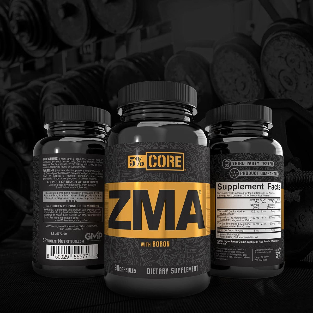 5% Nutrition Core ZMA (with Boron) – 90 Capsules - görsel 2