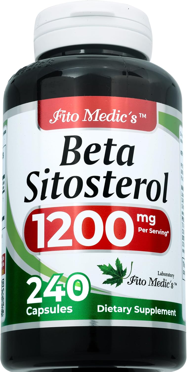 FITO MEDIC'S Beta Sitosterol 1200 mg - Plant Sterols Supplement, 240 Capsules - görsel 2
