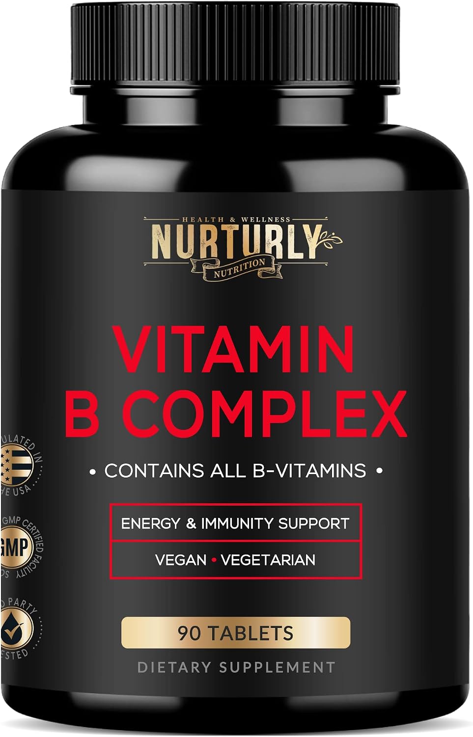 NURTURLY Vitamin B Complex - 90 Tablets - görsel 1