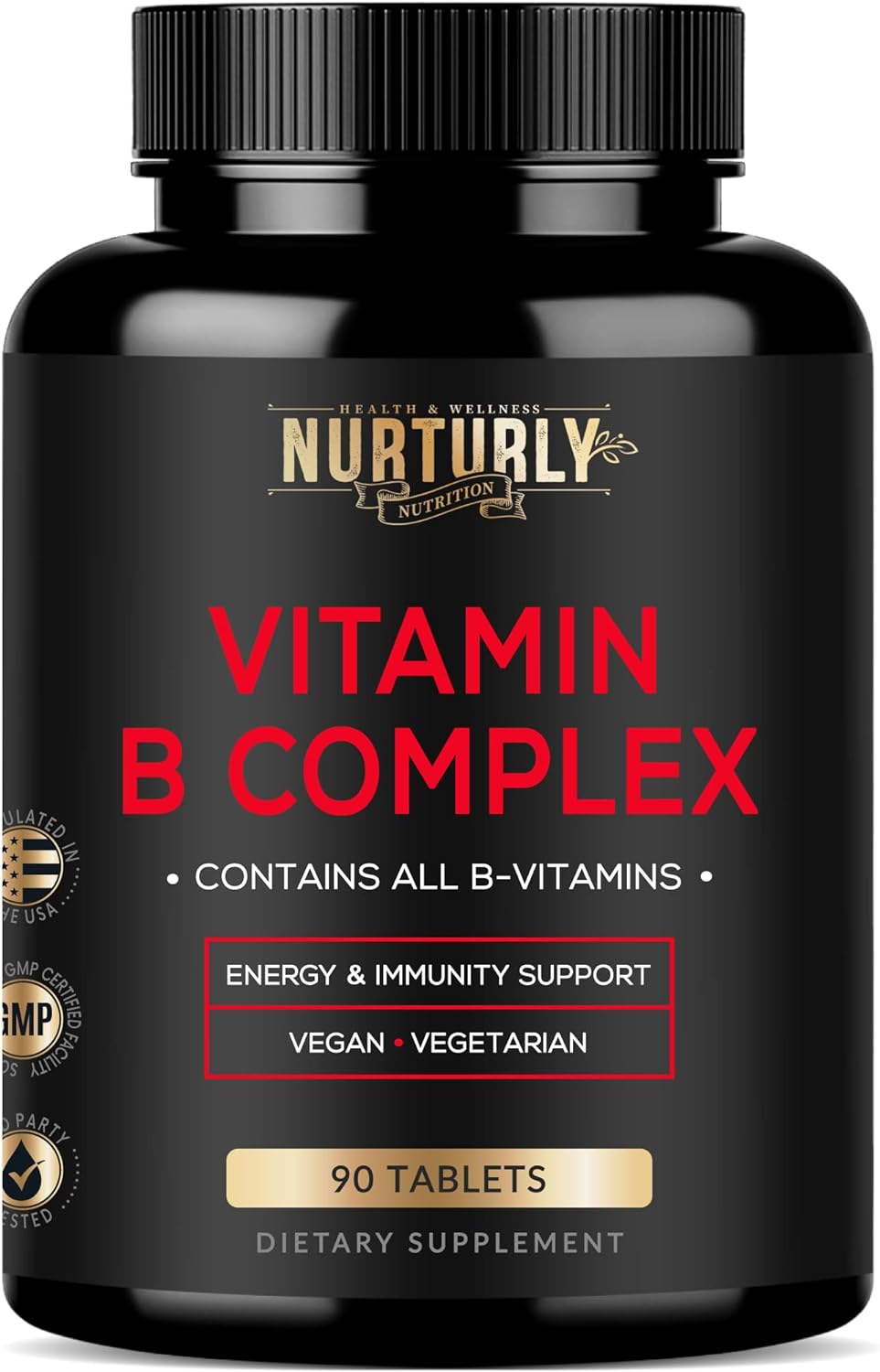 NURTURLY Super B Complex: All Essential B Vitamins for Energy and Immunity – 180 Tablets - görsel 10