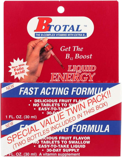 B-Total Sublingual Vitamin B12 Liquid Twin Pack (2 x 60 ml)
