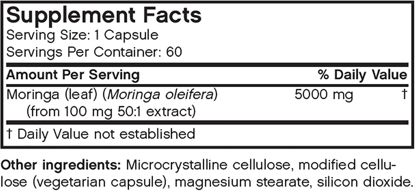 FutureBiotics Moringa 5000 mg, 60 Vegetarian Capsules - görsel 8