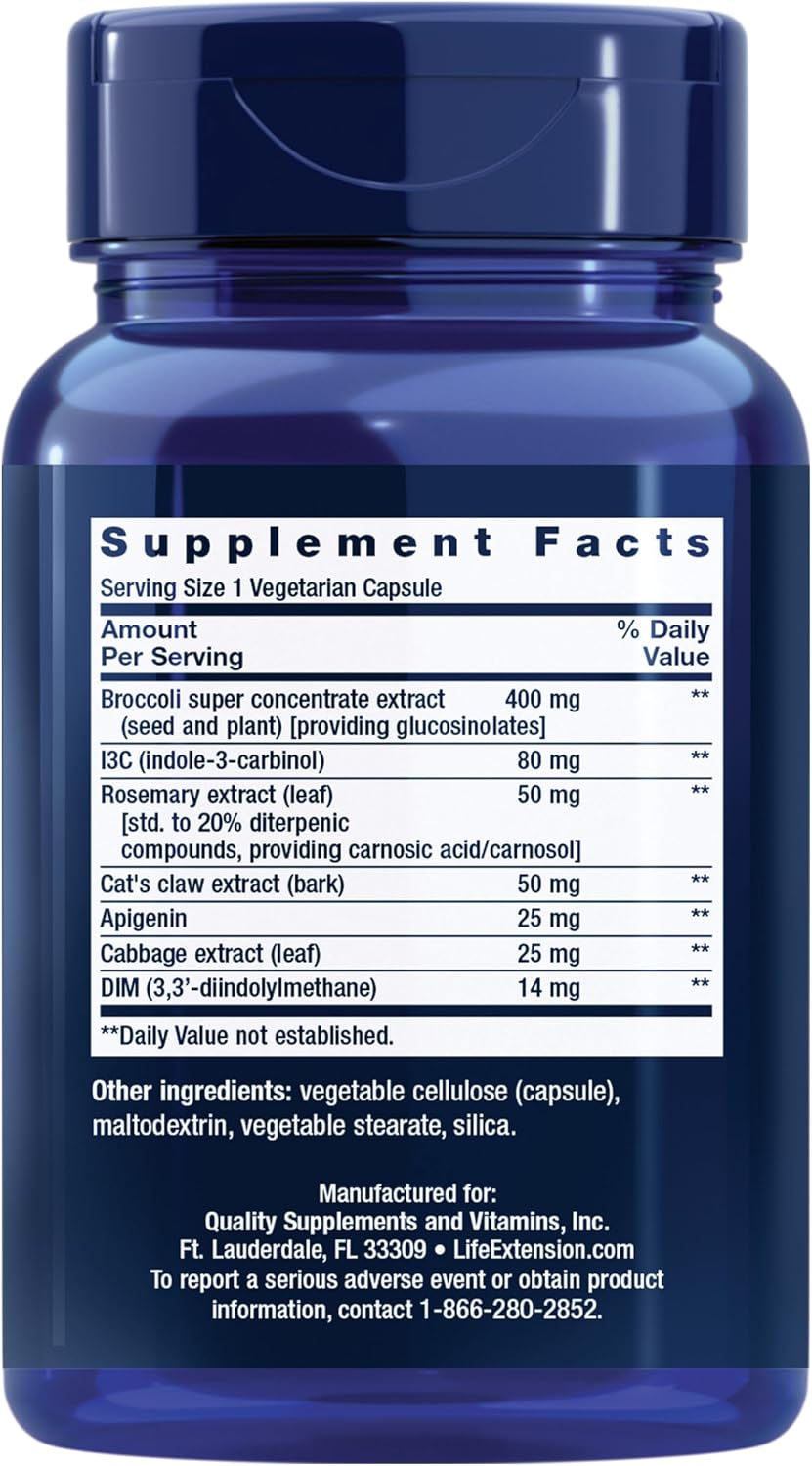 Life Extension Cruciferous Vegetable Extract Blend, 60 Capsules - görsel 2