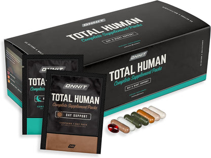 ONNIT Total Human Daily Multivitamin Packs – Day and Night Support for Men and Women, 30-Day Supply