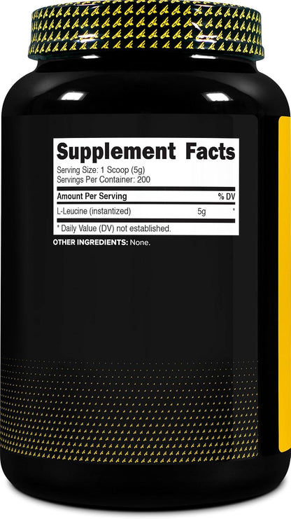 Primaforce L-Leucine Pure Powder 1 kg - Non-GM, Gluten-free, 200 Servings
