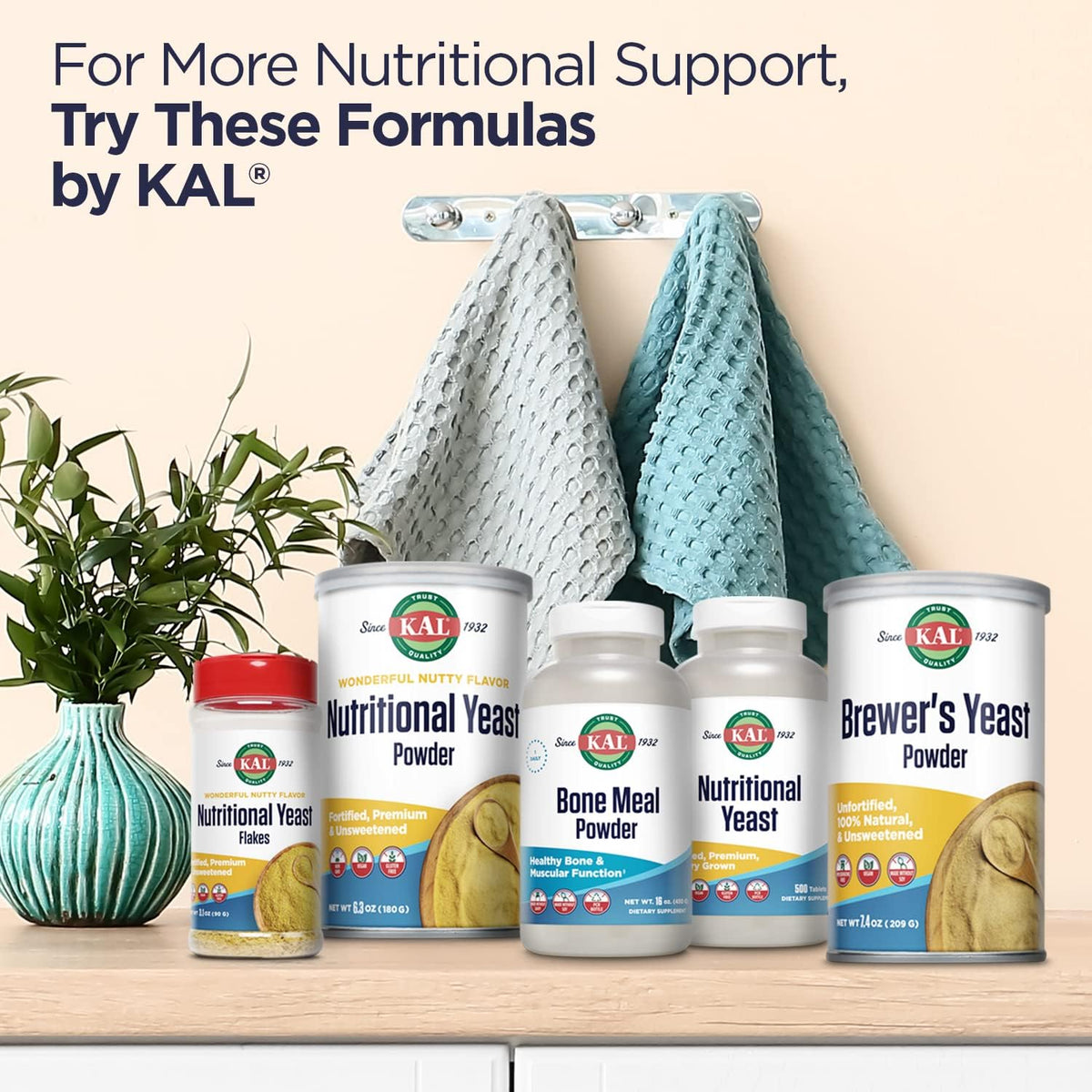 KAL Nutritional Yeast Supplement – Fortified with B Vitamins, Biotin, Folic Acid and Amino Acids – 500 Tablets - görsel 5