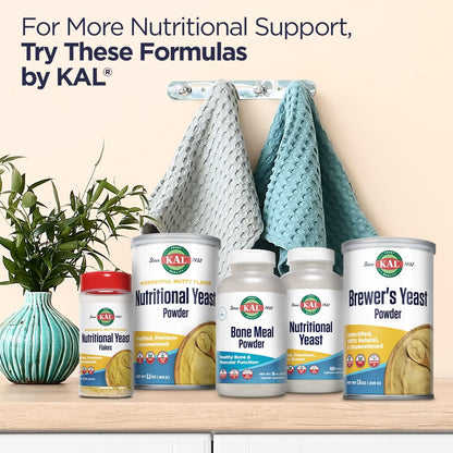 KAL Nutritional Yeast Supplement – Fortified with B Vitamins, Biotin, Folic Acid and Amino Acids – 500 Tablets