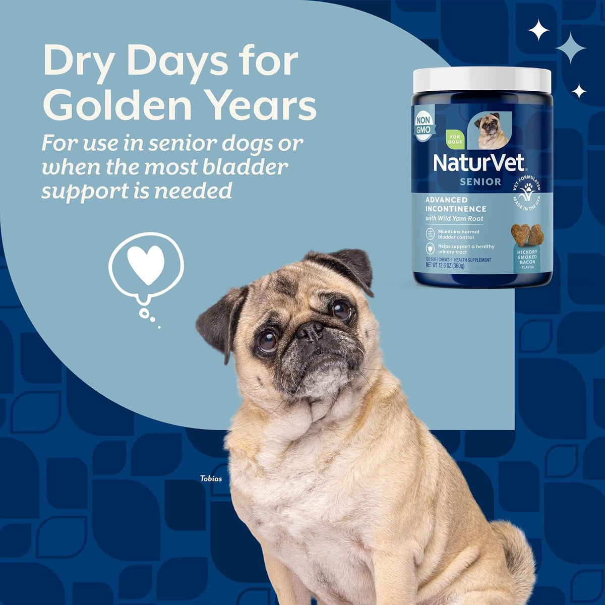 NaturVet Senior Advanced Incontinence Dog Supplement – 120 Soft Chews - görsel 3