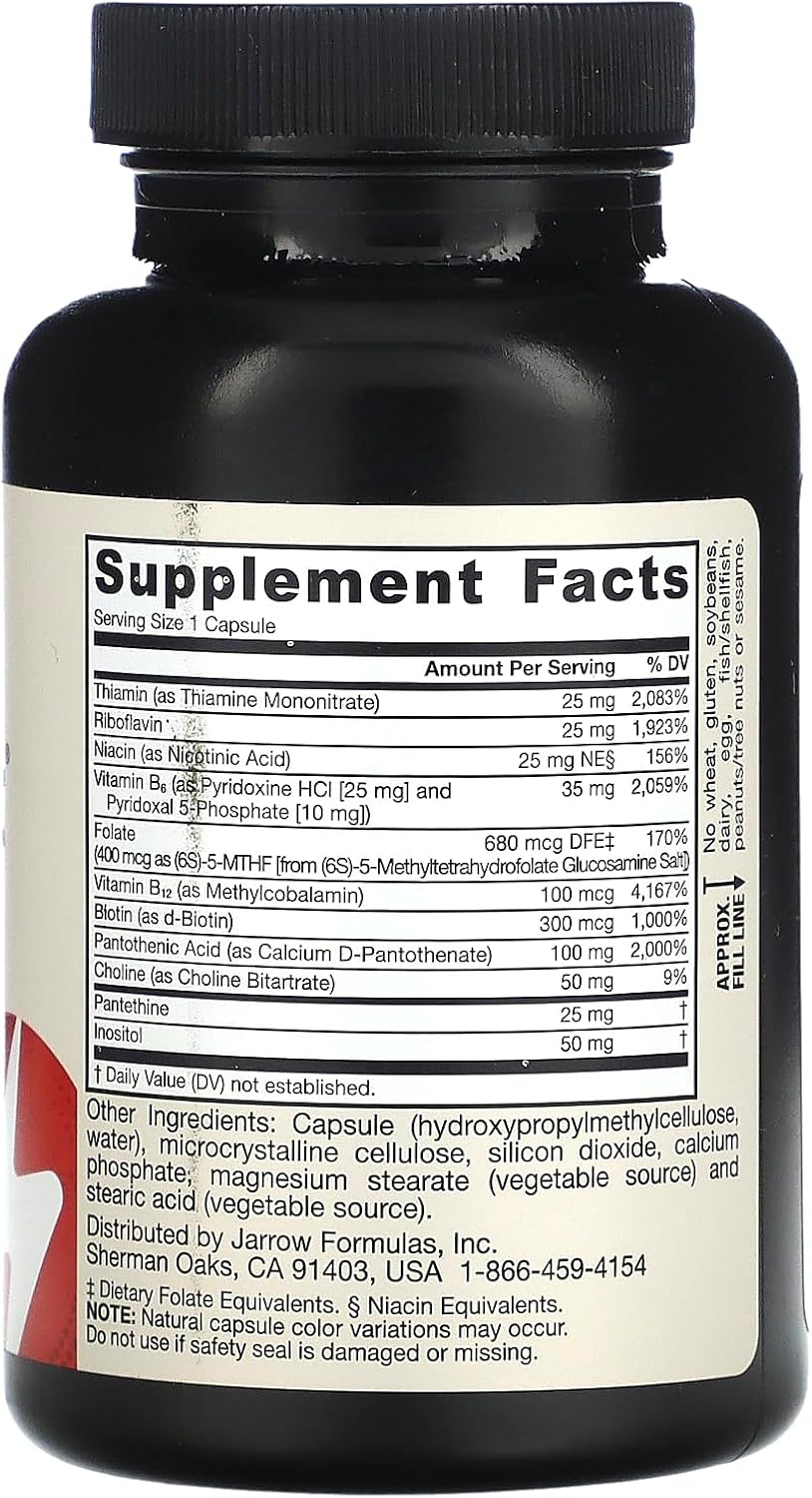 Jarrow Formulae B-Right Low-Odour Vitamin B-Complex, 100 Capsules - görsel 2