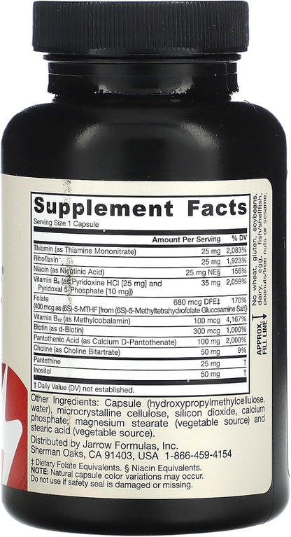 Jarrow Formulae B-Right Low-Odour Vitamin B-Complex, 100 Capsules