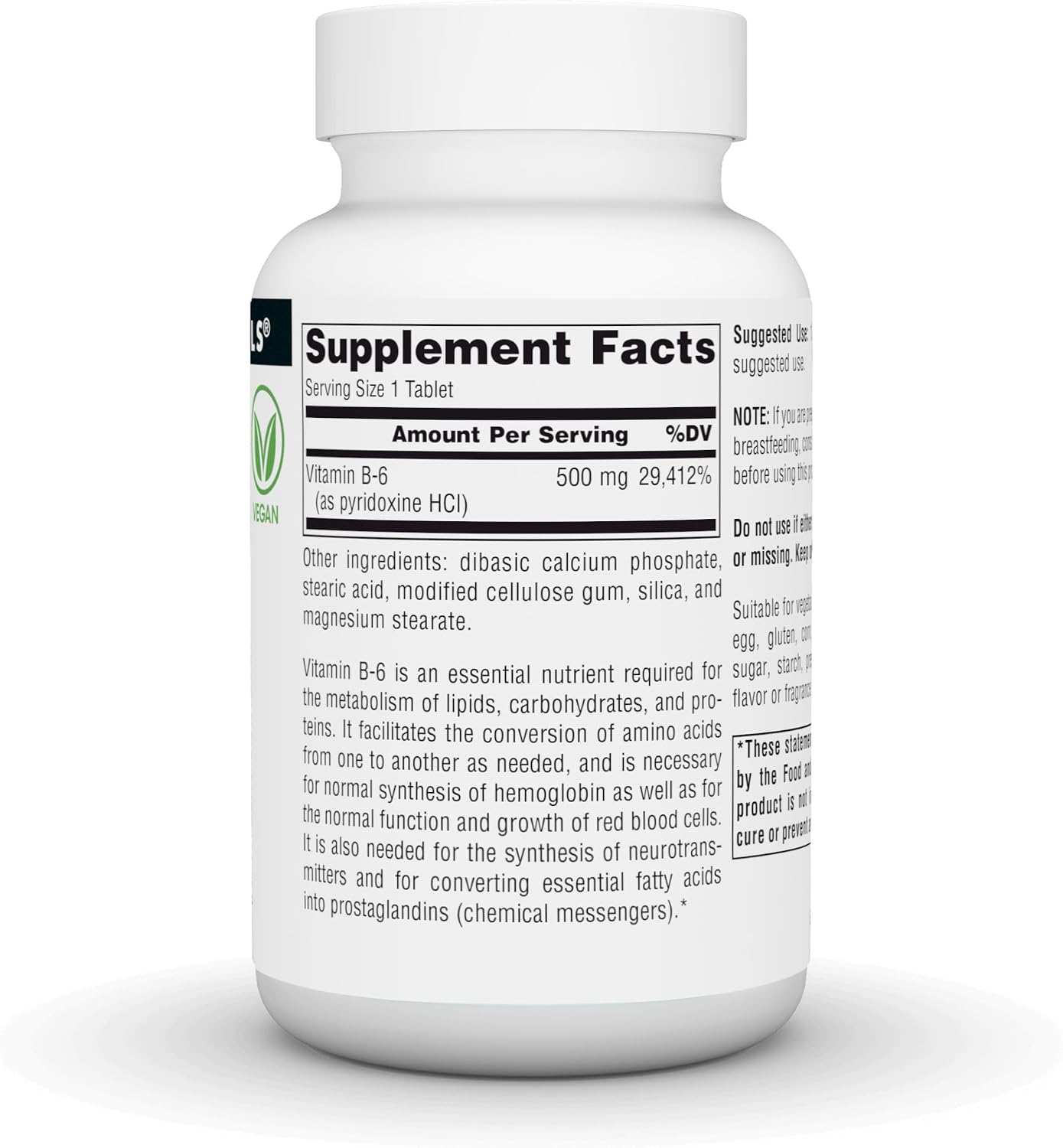 Source Naturals Vitamin B-6 500 mg, 100 Tablets - görsel 3