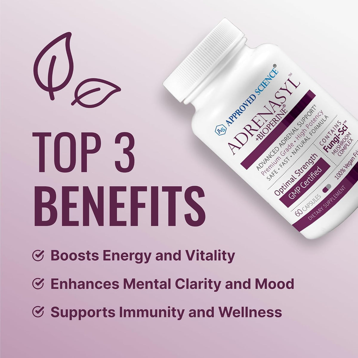 Approved Science Adrenasyl - Adrenal Gland Support Supplement (60 Capsules) - görsel 3
