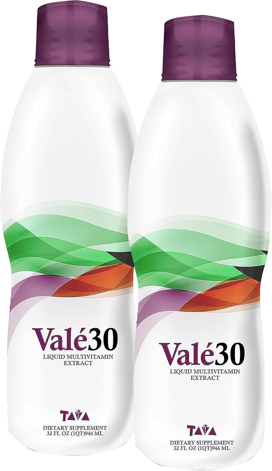 TAVA Valé30 - Liquid Multivitamin - 30-Day Supplement with Vitamin A and B Complex for Men, Women, and Family, Daily Boost Drink - 2 Bottles - görsel 1