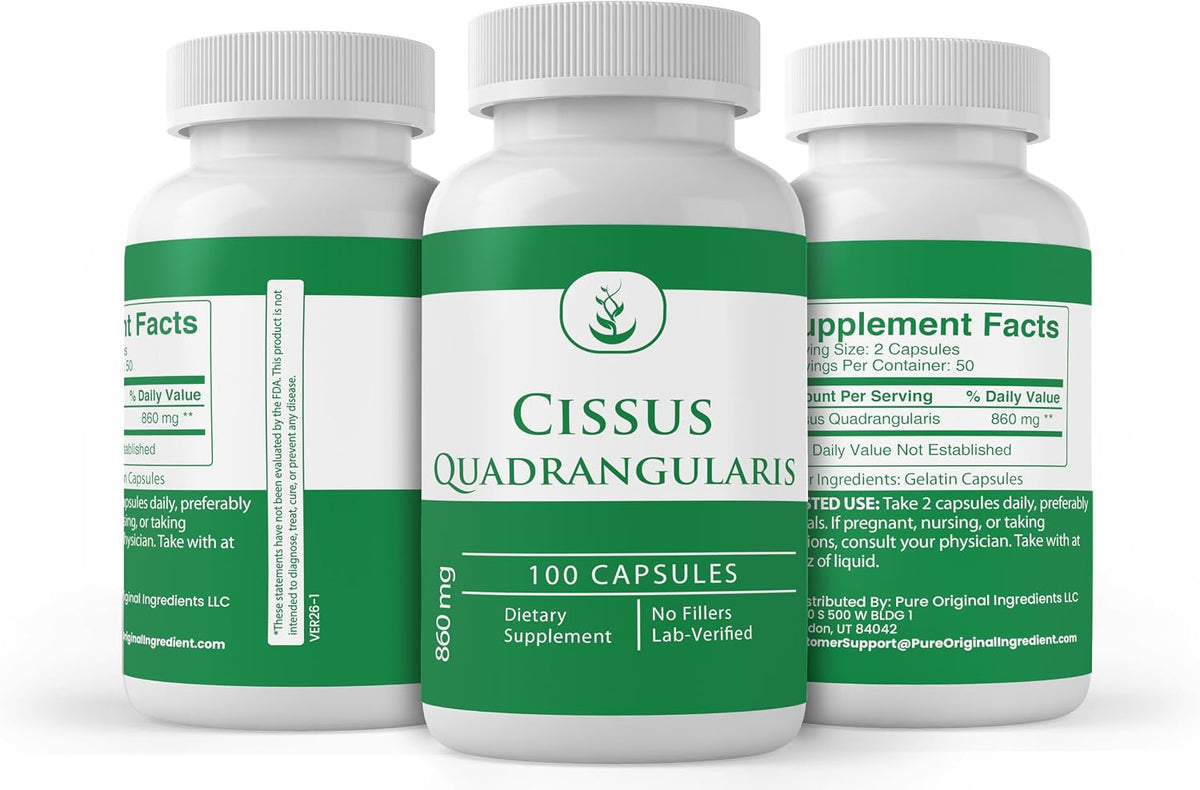 PURE ORIGINAL INGREDIENTS Cissus Quadrangularis, 100 Capsules, Always Pure, No Additives or Fillers, Laboratory Tested - görsel 4