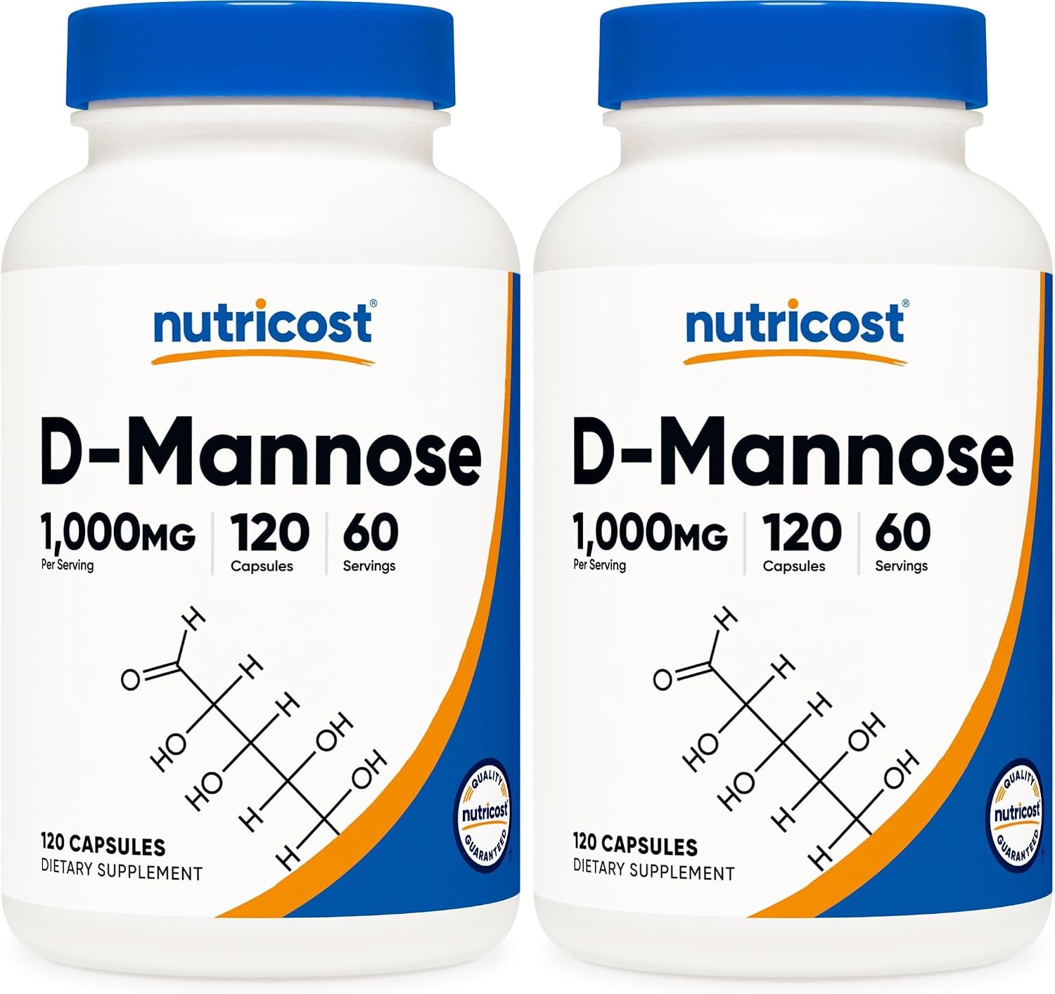 Nutricost D-Mannose 1000mg per Serving, 120 Capsules - Urinary Tract Health - görsel 10