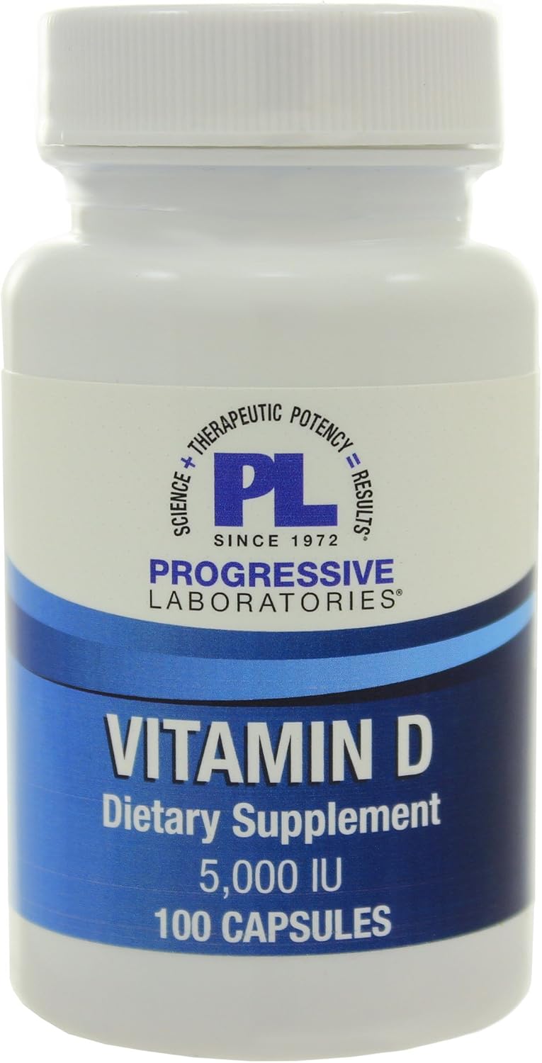 Progressive Labs Vitamin D-3 5000 IU 100 Capsules - görsel 1