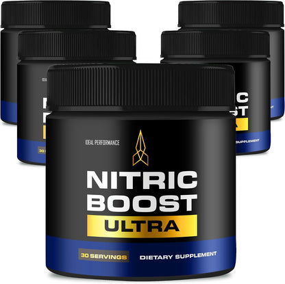 Nitric Boost Ultra Purple Powder, Nitric Boost Ultra for Men Official Formula to Support Energy Levels - Maximum Strength, Nitric Booster Ultra BCAA, NitricBoost Ultra Powder Support Reviews (5 Pack)