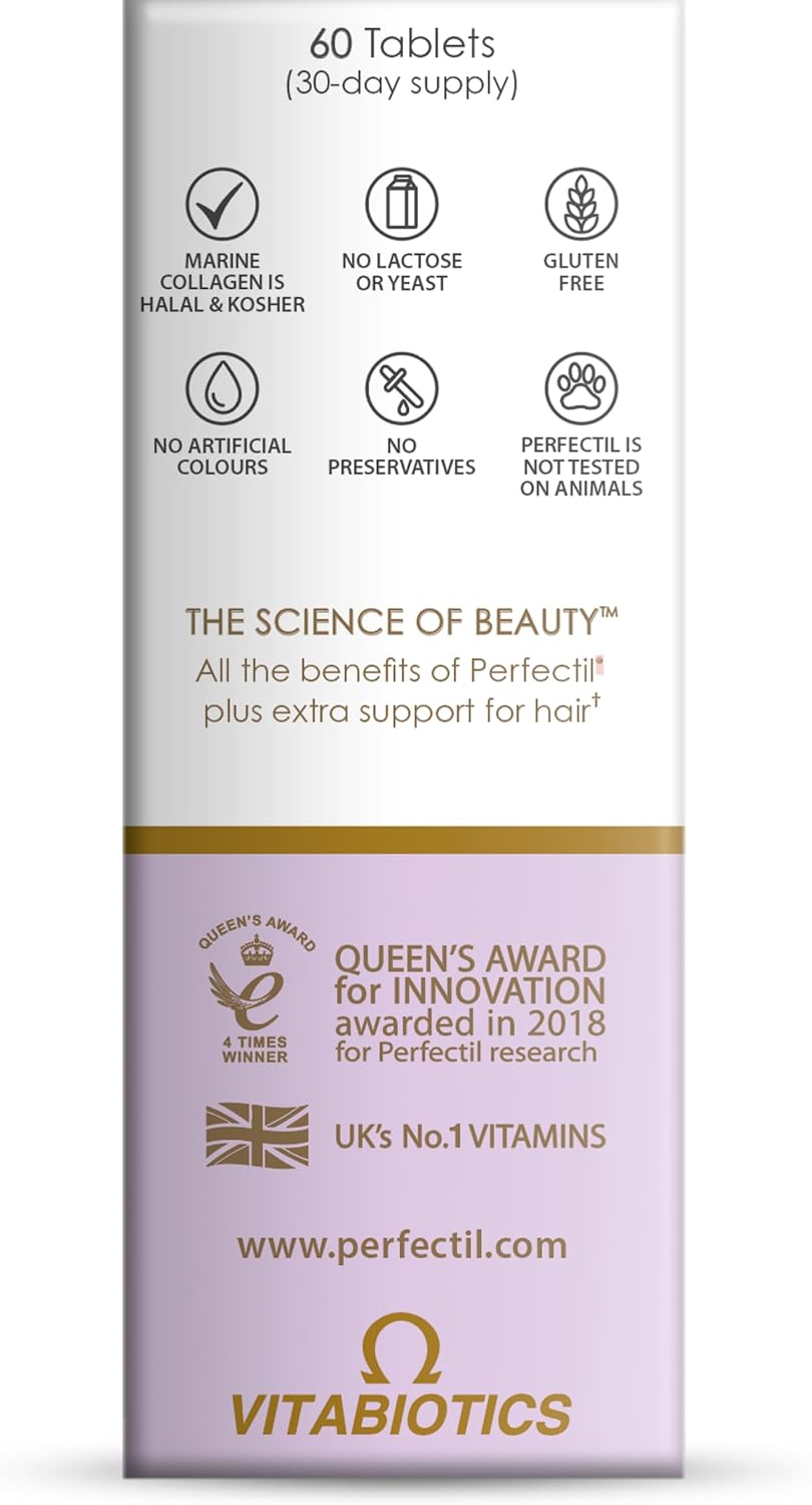 Perfectil Vitabiotics Multivitamin – Hair Growth and Thickening Formula with Biotin, Collagen, Vitamin D & E - görsel 5