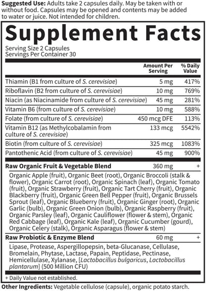 Garden of Life Vitamin B Complex, 60 Vegan Capsules