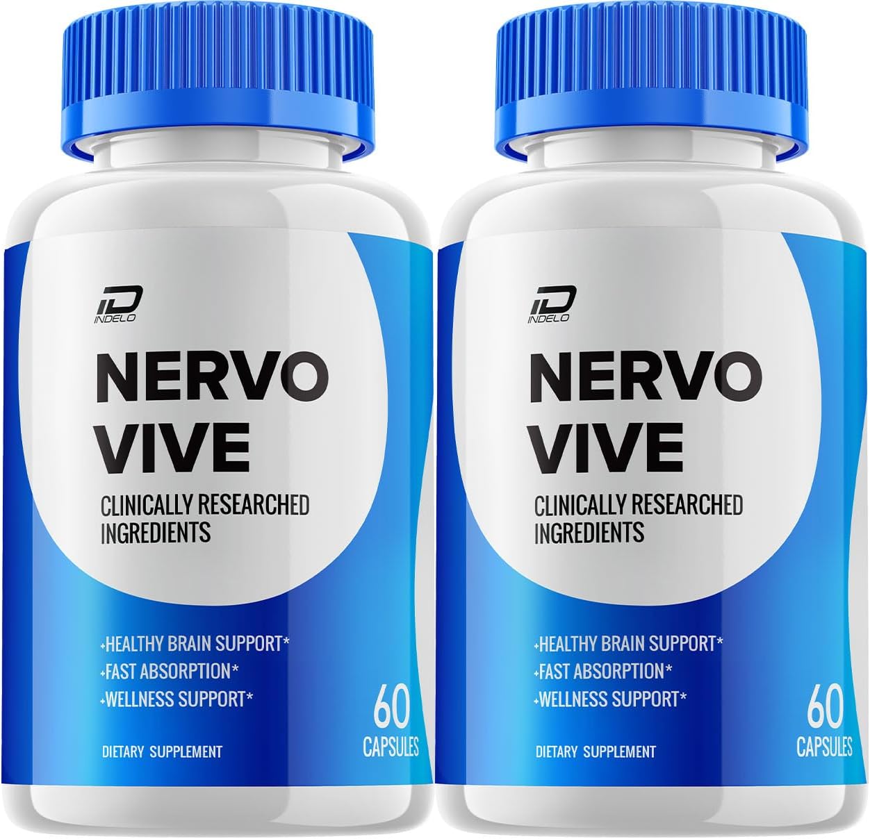 Nervo Vive Brain Food Supplement Capsules – All-Natural Maximum Strength Formula for Enhanced Memory and Focus (2 Pack – 120 Capsules) - görsel 1