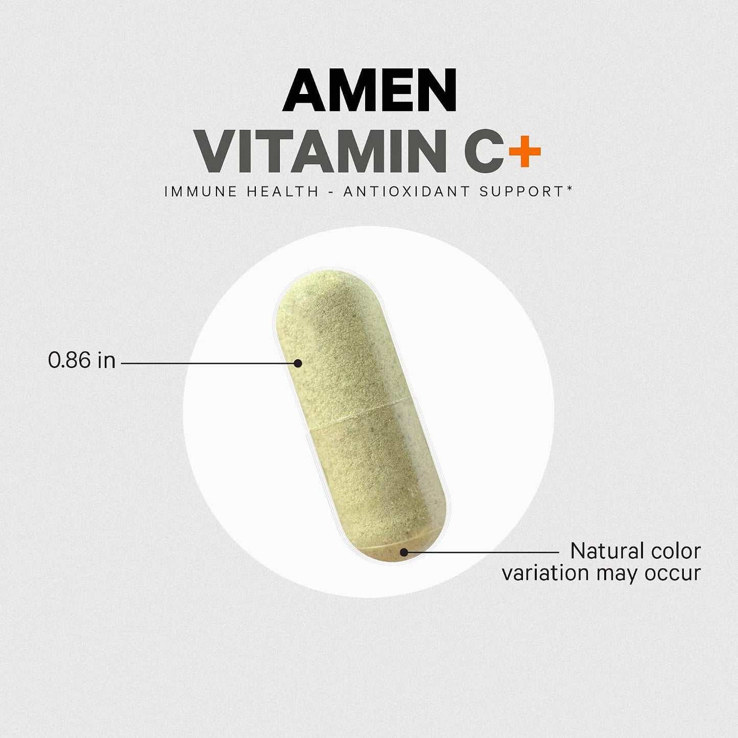 Amen Vitamin C+ Supplement with Zinc, Bioflavonoids, Quercetin, Rose Hips, Elderberry – Vegan, Non-GMO – 2-Month Supply (120 Capsules) - görsel 8