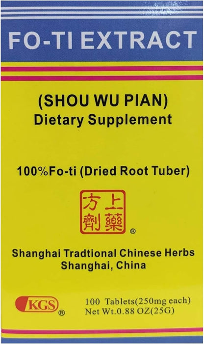 Toeah Shou Wu Tablets (Fo-Ti) - 250mg, 100 Tablets