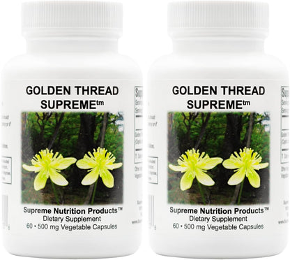 Supreme Nutrition Golden Thread Supreme - Pure Coptis Chinensis, 60 Vegan Capsules