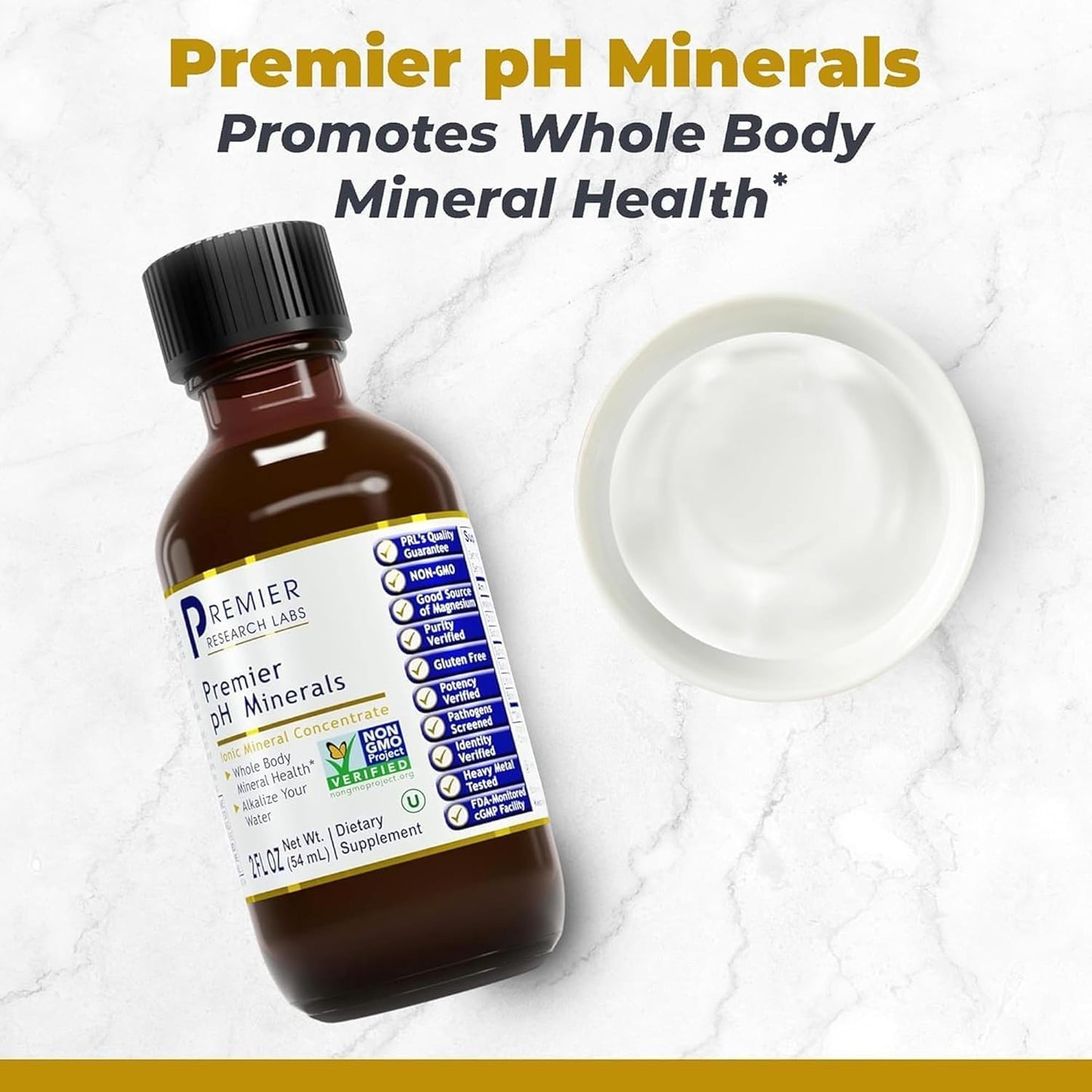 Premier Research Labs Premier pH Minerals - Trace Mineral Drops, Magnesium Supplement for Water - 60 ml - görsel 2