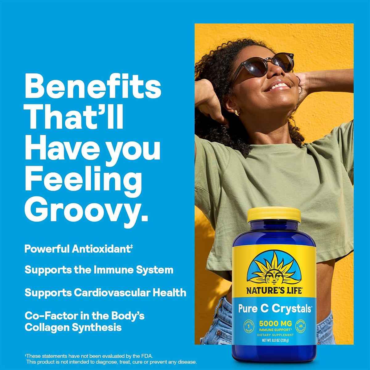 Nature's Life Pure Vitamin C Crystals - 5000 mg Vitamin C Powder - görsel 3