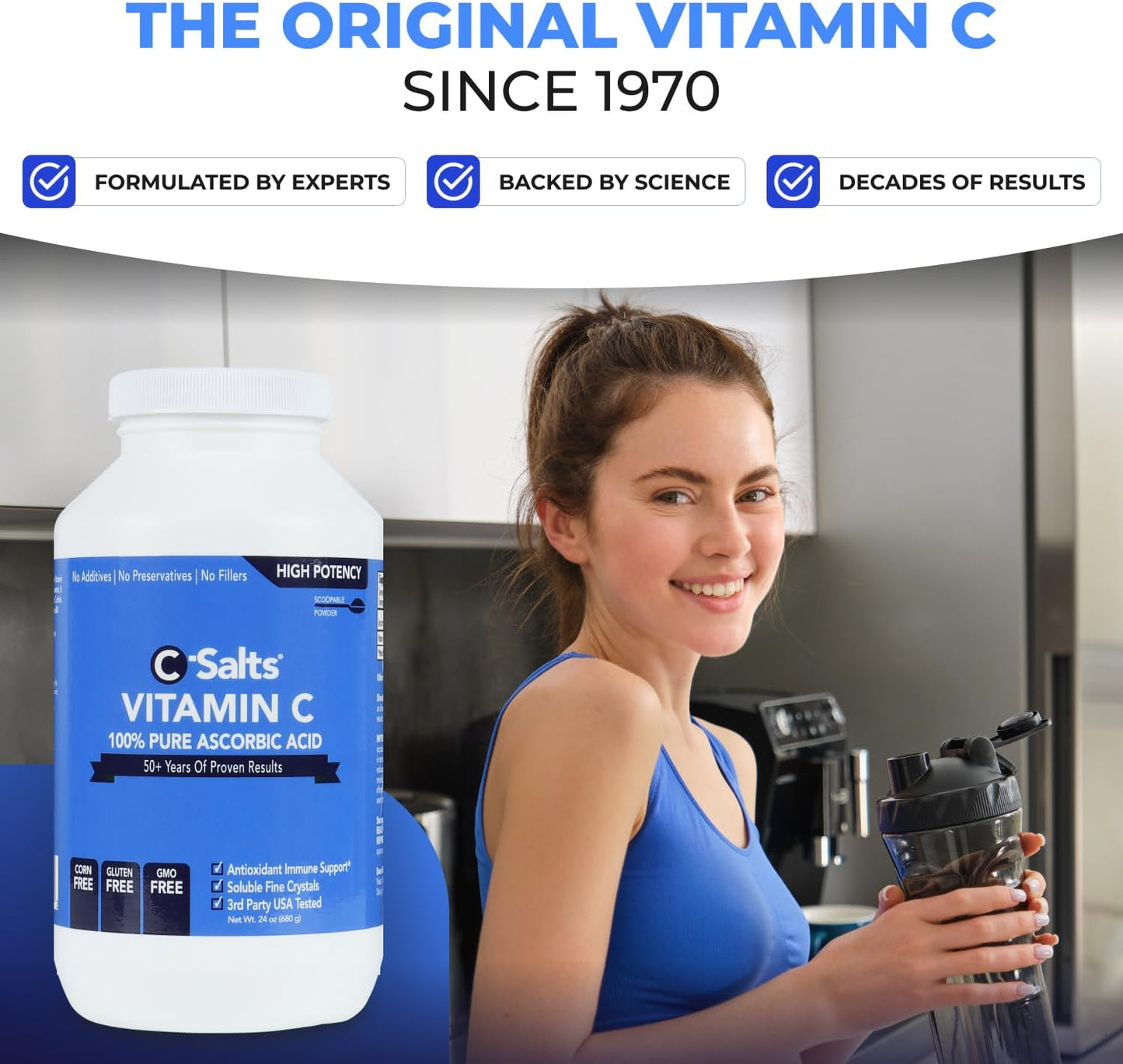 C-Salts Ascorbic Acid Powder 1000mg – Pure Vitamin C Food Supplement - görsel 4
