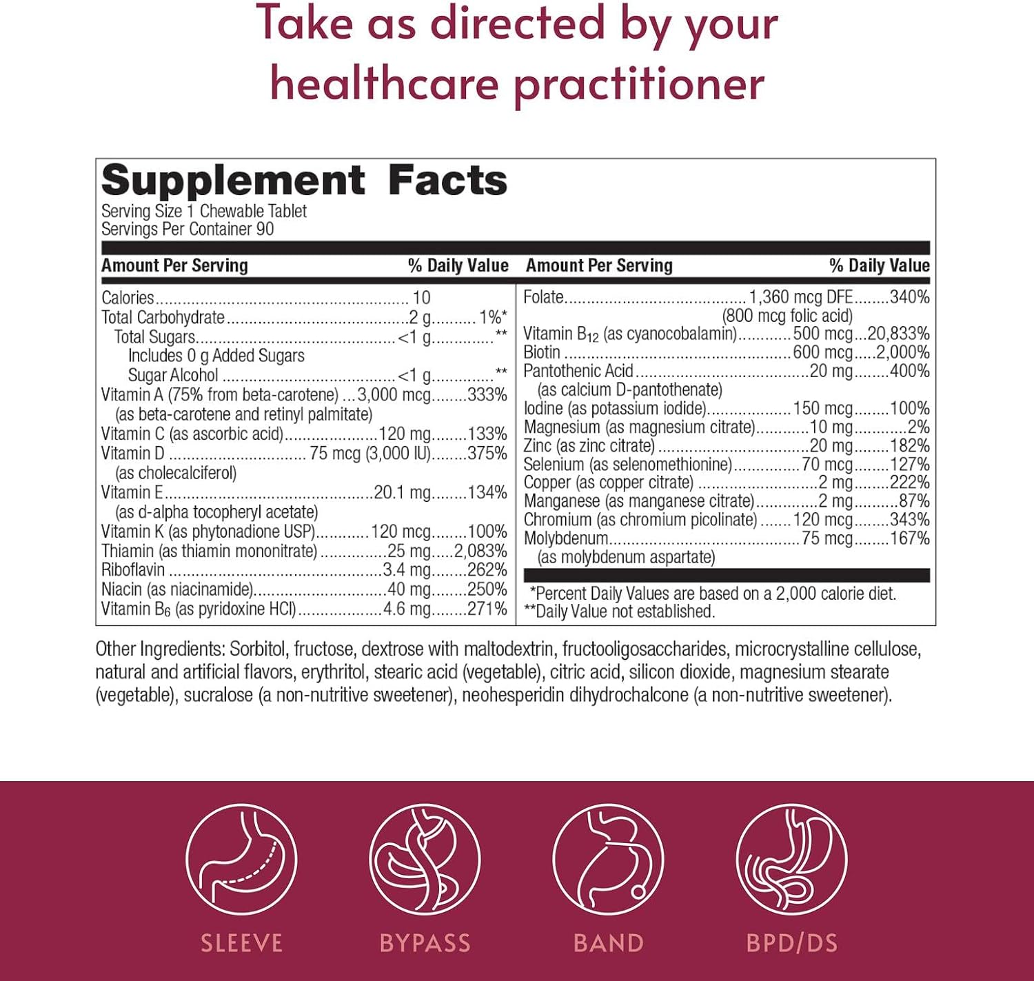 Bariatric Advantage - Chewable Ultra Solo Multivitamin with Iron - Citrus - 90 Tablets - görsel 4