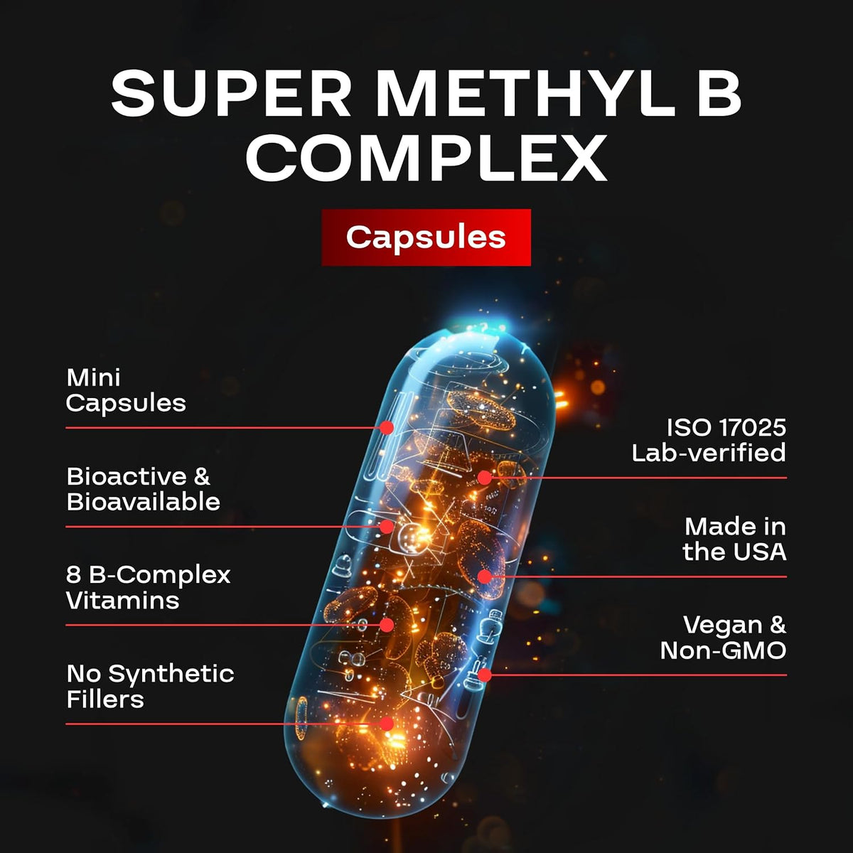 Methylated B Complex Food Supplement - Bioactive with 5-MTHF & Methylcobalamin - görsel 3