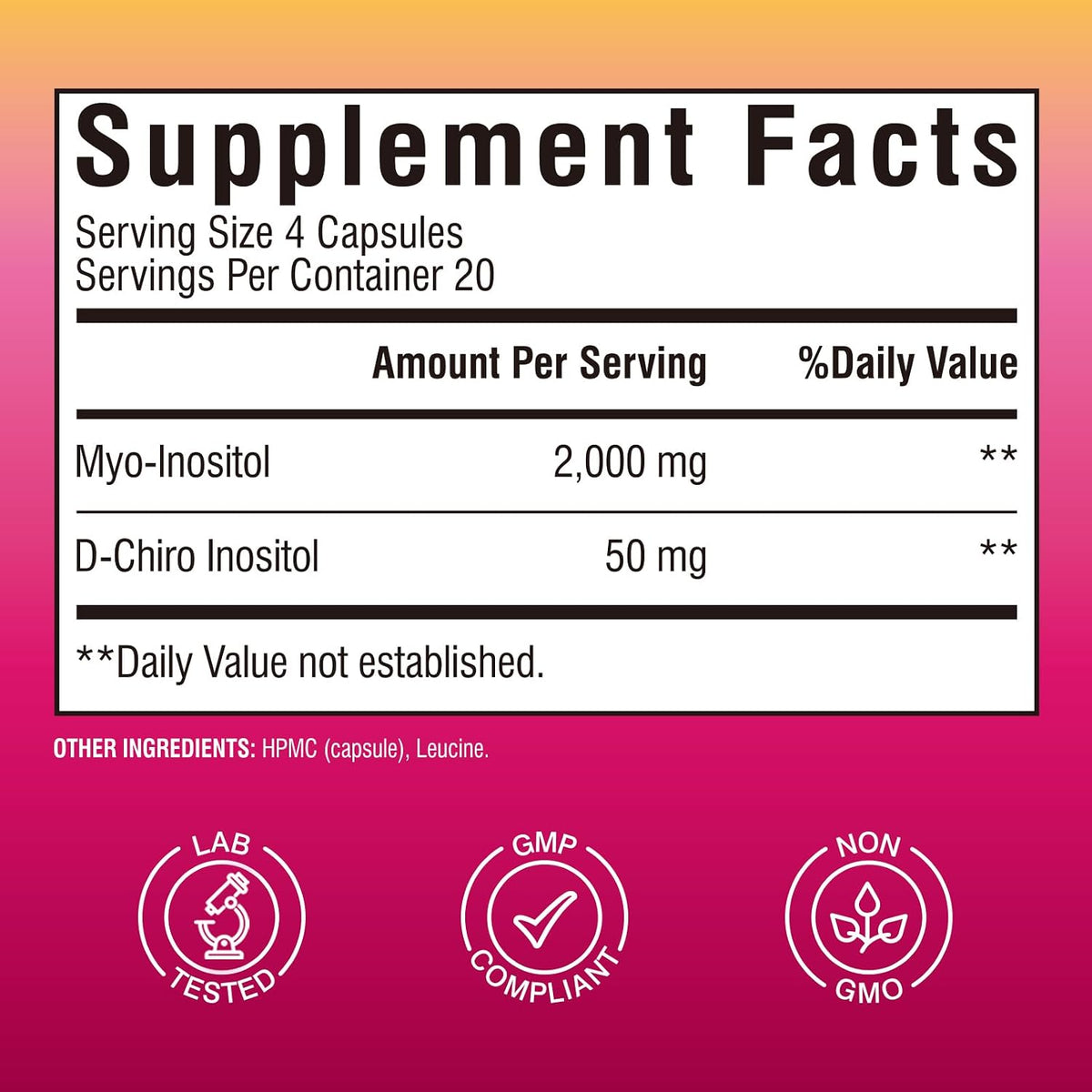 Vitalibre Inositol Supplement, Myo-Inositol & D-Chiro Inositol for Women, 40:1 Ideal Ratio, Hormonal Support and Women’s – Image 2