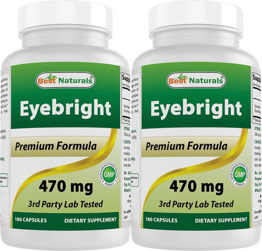 Best Naturals Eyebright 470 mg – 180 Capsules (Pack of 2)
