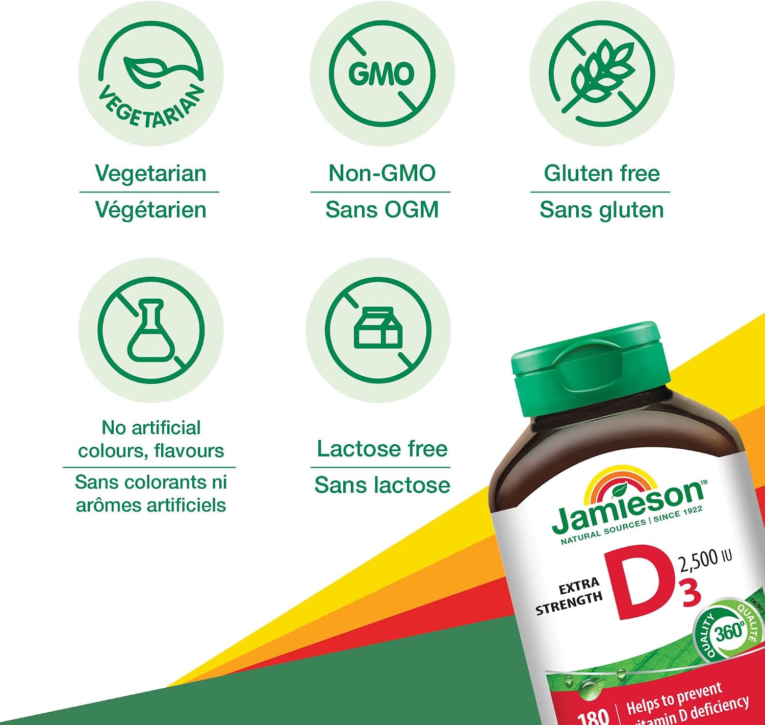 Jamieson Extra Strength Vitamin D3 2,500 IU, 180 Tablets - görsel 4