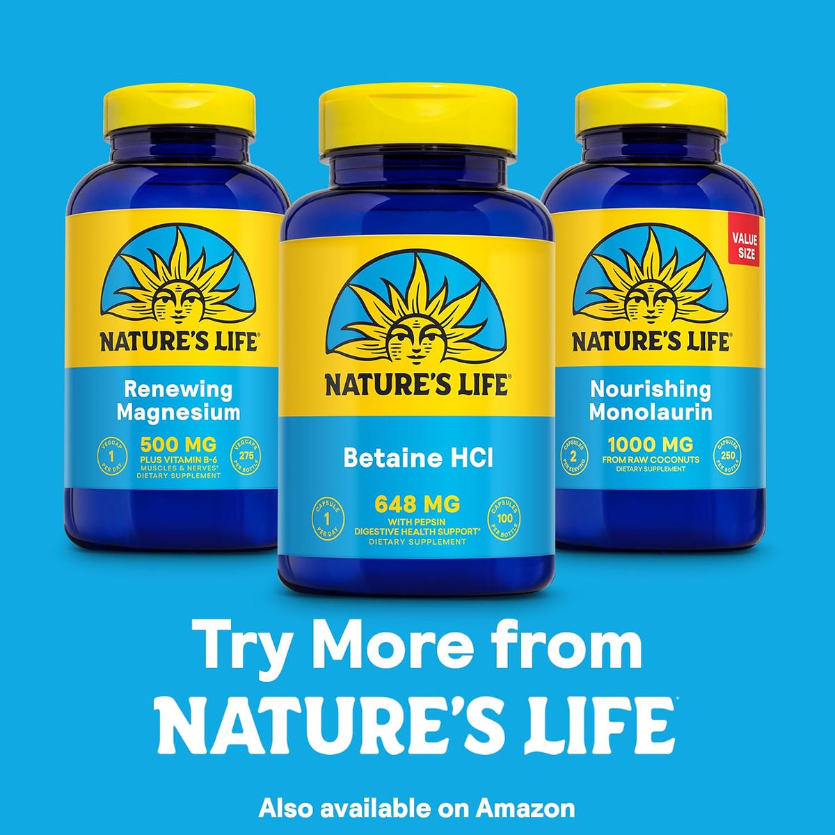 Nature's Life Betaine HCl with Pepsin – Digestive Health Support - görsel 6