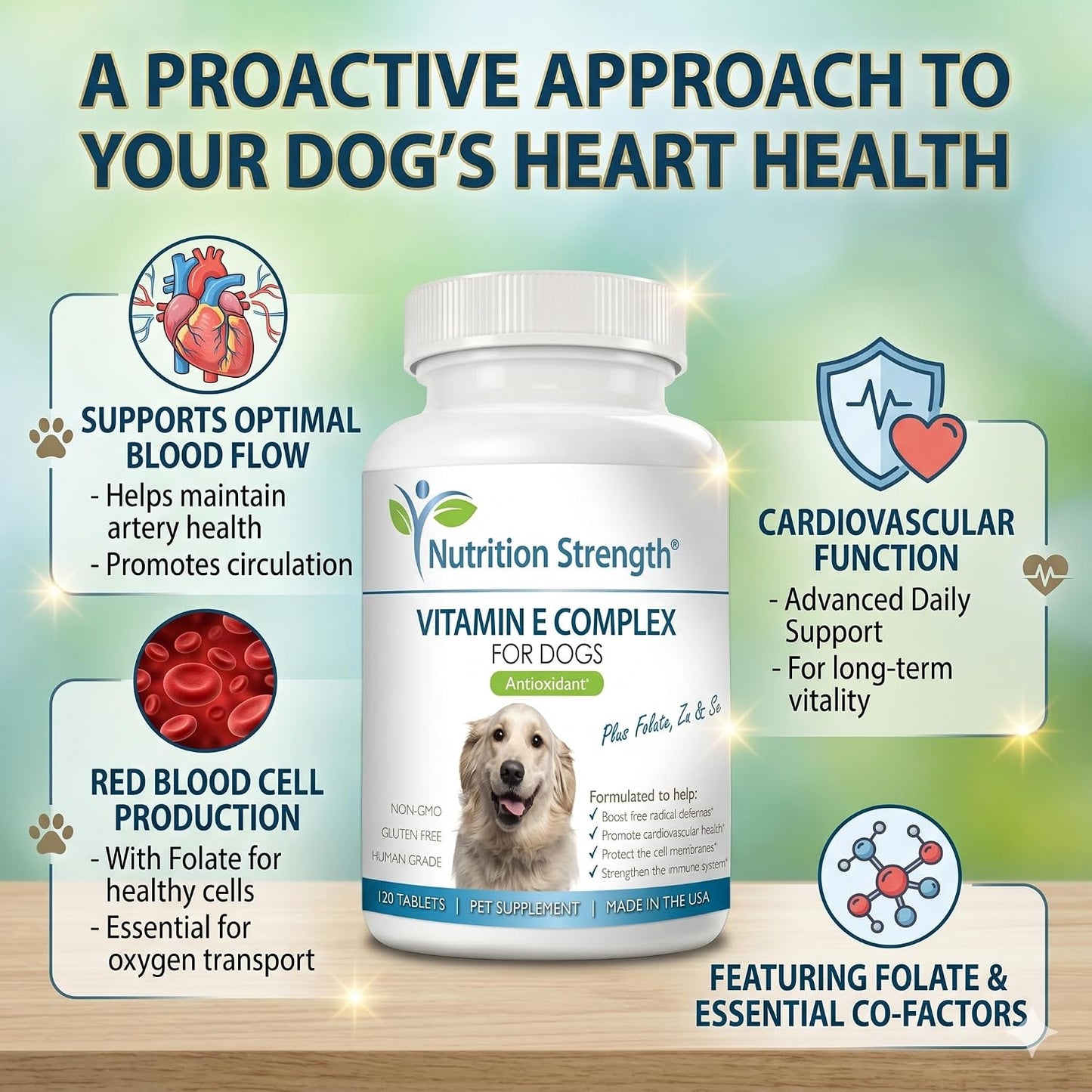 Nutrition Strength Vitamin E for Dogs - 120 Chewable Tablets - görsel 4