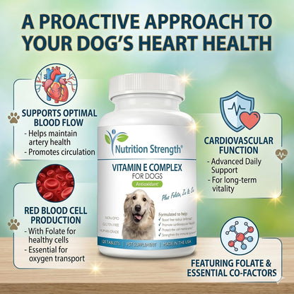 Nutrition Strength Vitamin E for Dogs - 120 Chewable Tablets