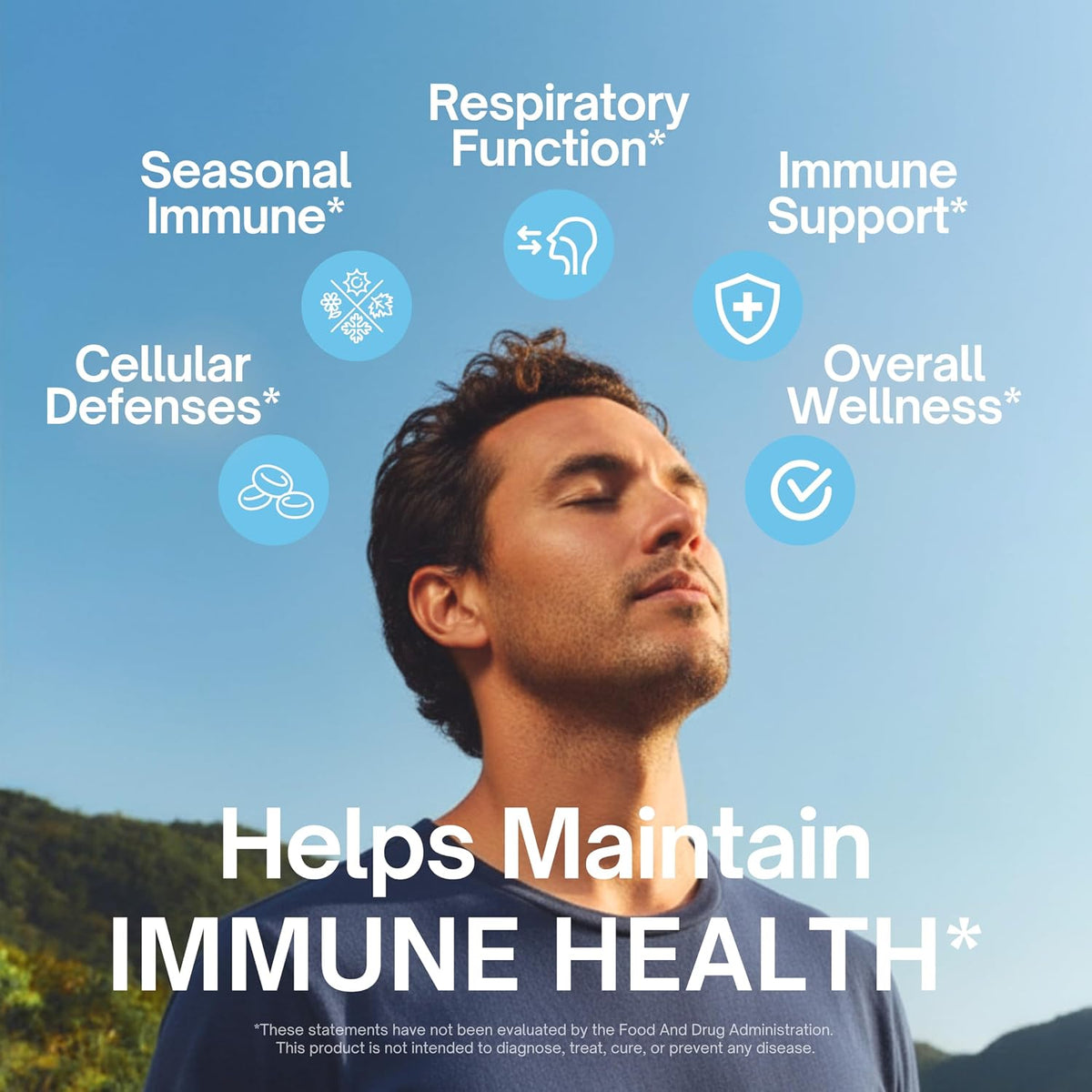 8 in 1 Immune Support Supplement – Daily Immunity Capsules for Adults – Immune System Support with L-Lysine, Vitamin D and Zinc for Men & Women, 60 Capsules - görsel 3