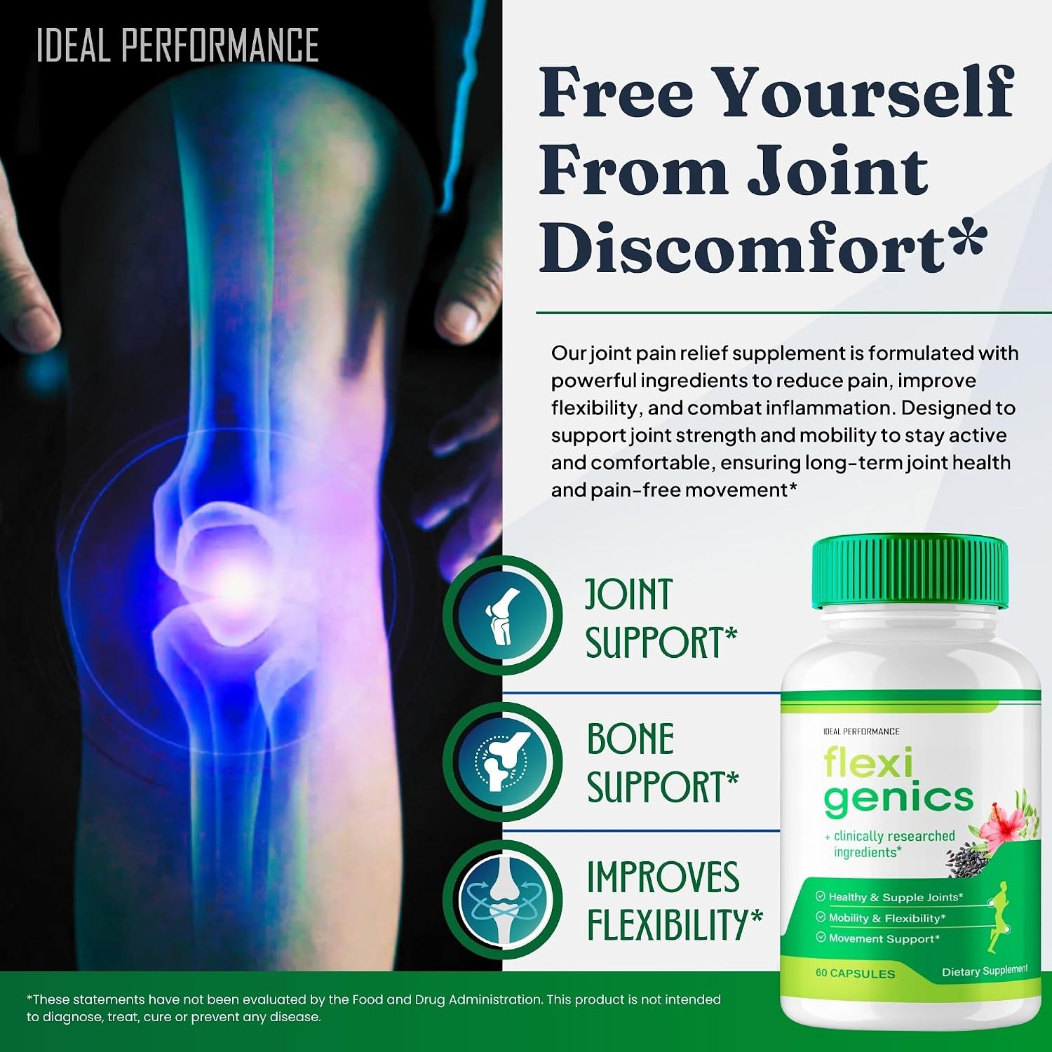 Flexigenics Capsules, Maximum Strength All Natural Formula (3 Pack) - görsel 4