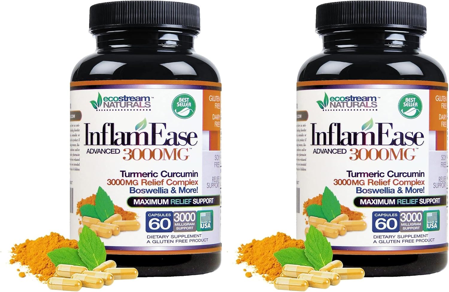 The Original InflamEase Day or Night Uses, 3000 mg Triple Strength, 60 Capsules - görsel 9