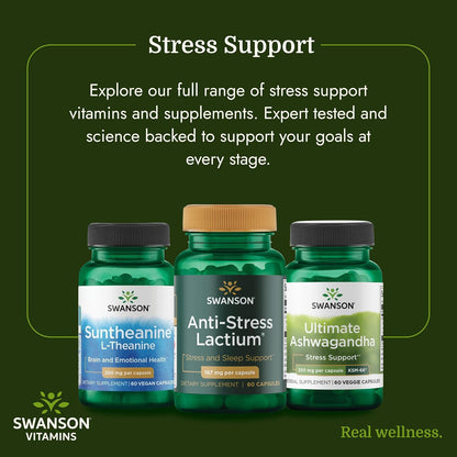 Swanson Women's Anti-Stress Formula with Lactium – 60 Capsules for Stress Relief, Relaxation and Sleep Support
